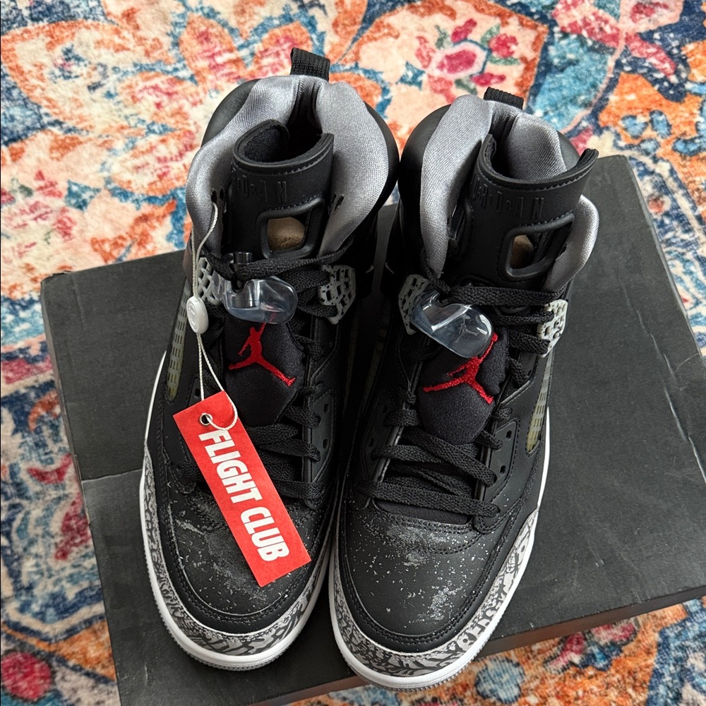 Jordan Spizike Black and Varsity Red Sneakers